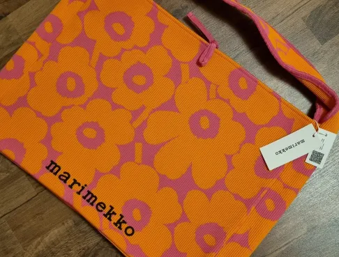 バッグ marimekko Knitted Bag Large Unikko Marimekko Unikko Large Knitted Bag - Eleish Van Breems Home