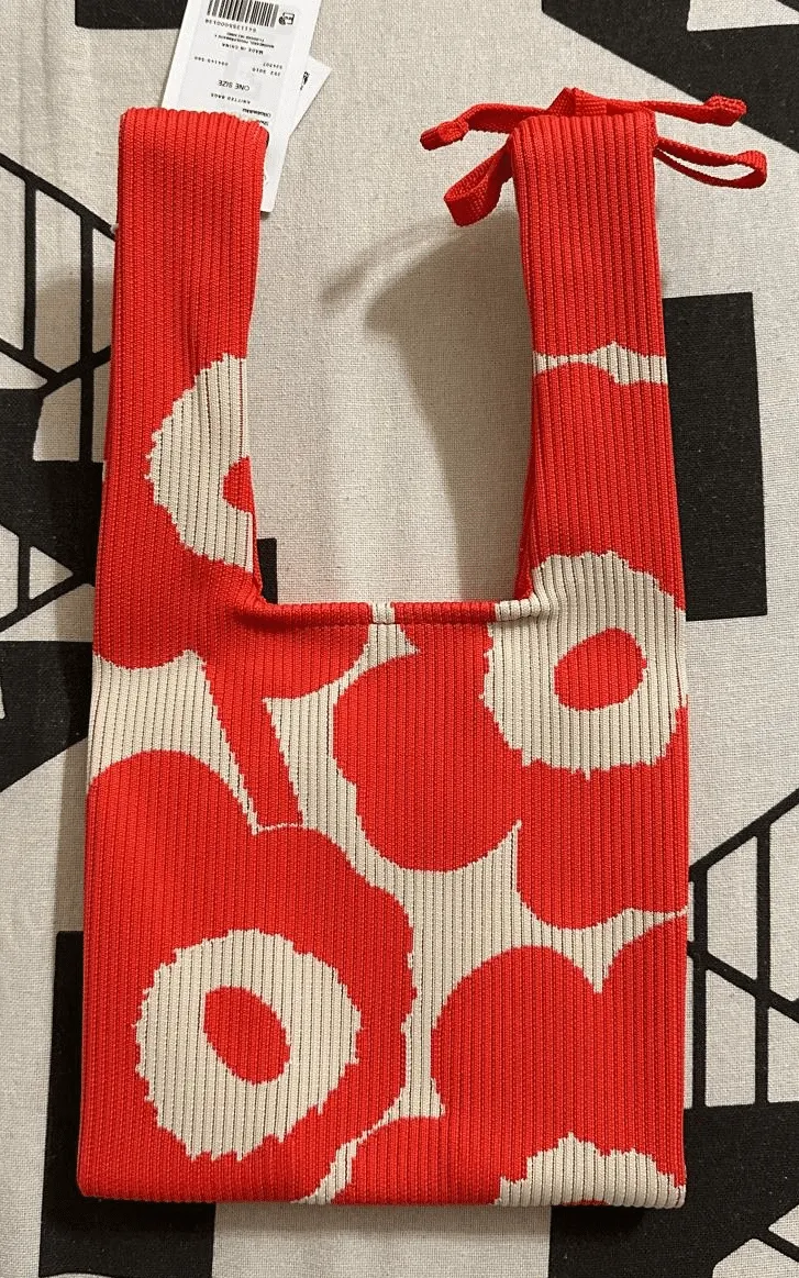Knitted Mini Tote Unikko | Marimekko Pre-loved